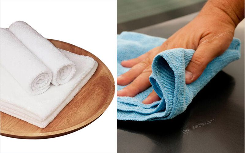 Lau sạch và vệ sinh sau khi đánh bóng bằng khăn mềm