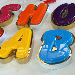 Chữ mica hút nổi nhiều màu sắc
